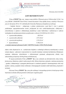 BIURO-KOMFORT Paweł Góras i Joanna Kaczmarek Góras SP.J.